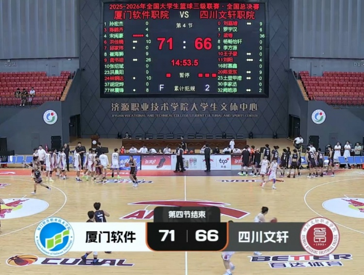 CUBAL三级联赛-厦门软件力克四川文轩 龚书坦26分 梁粤空砍36分
