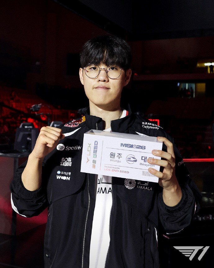 【蜗牛电竞】T1分享选手照片：T1的2026MSI旅程将于明天开始，请多多支持