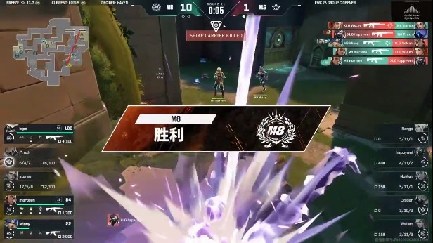 🎮XLG莲花换阵惨遭碾压 M8大比分拿下图二胜利 M8 1-1 XLG