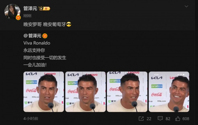 管泽元:晚安罗哥 晚安葡萄牙