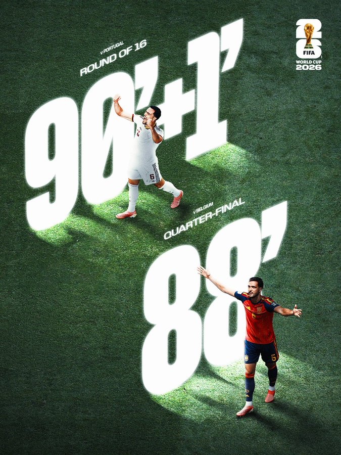FIFA官推晒梅里诺连场替补绝杀海报，配文：梅里诺的魔法！