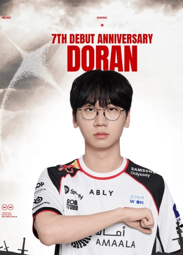 尴尬四强!T1官方发文:祝贺Doran选手出道七周年【球盟会】