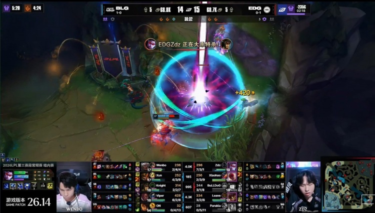 🎮Dzi!Zdz薇恩强势1v3狂轰三杀 Viper超肥卢仙憾负 EDG赢首局