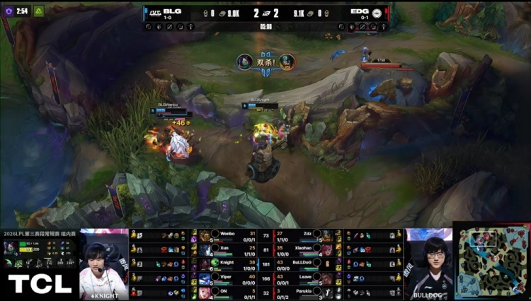 🎮Knight12杀阿卡丽尽情屠戮 BuLLDoG洛克熟练度略低 BLG2-1EDG