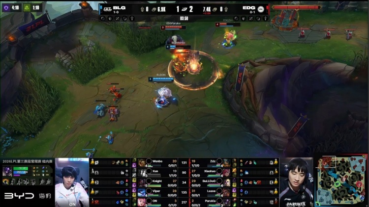 🎮Knight12杀阿卡丽尽情屠戮 BuLLDoG洛克熟练度略低 BLG2-1EDG