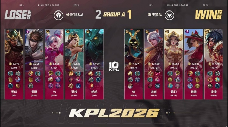 🎮TES不一样了!TES击败狼队抢占A组头名 TES 3-1 狼队