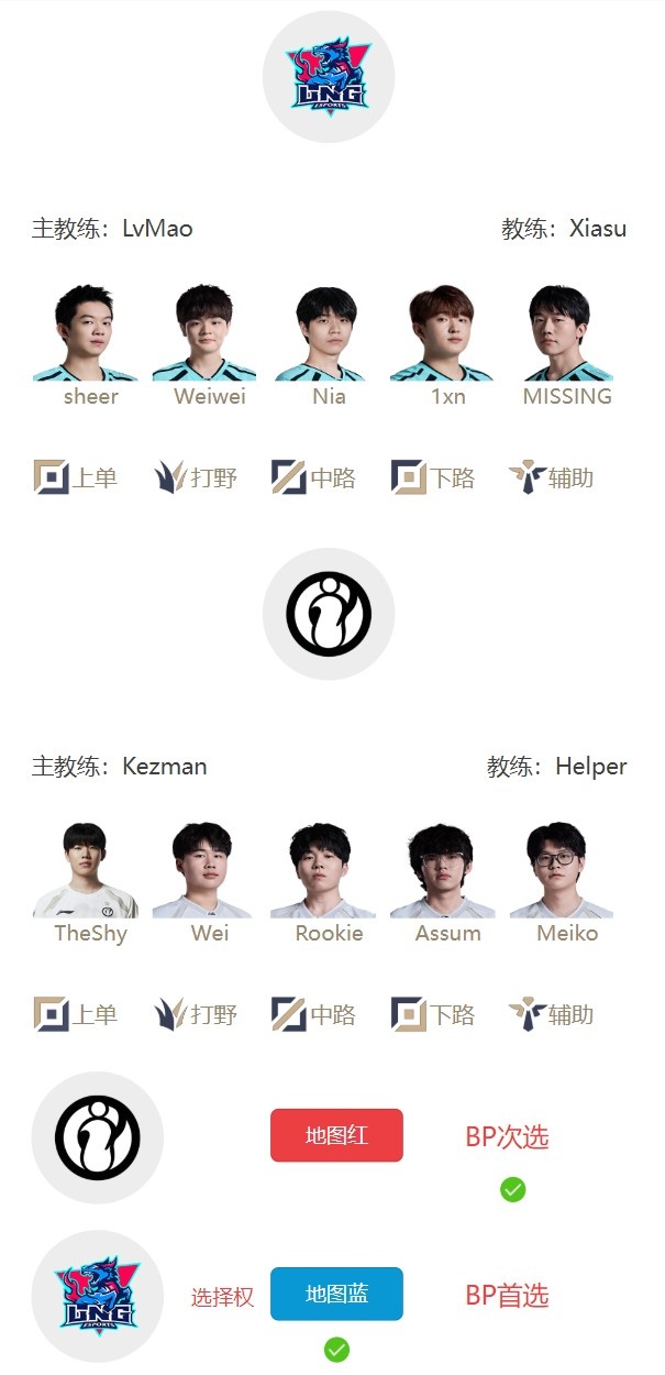 LPL组内赛8月2日首发名单：sheer直面TheShy GALA大战哥哥