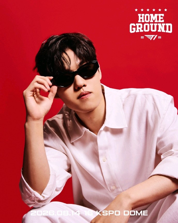 T1选手主场宣传照 Faker：请大家多多关注火热的T1 Home Ground！