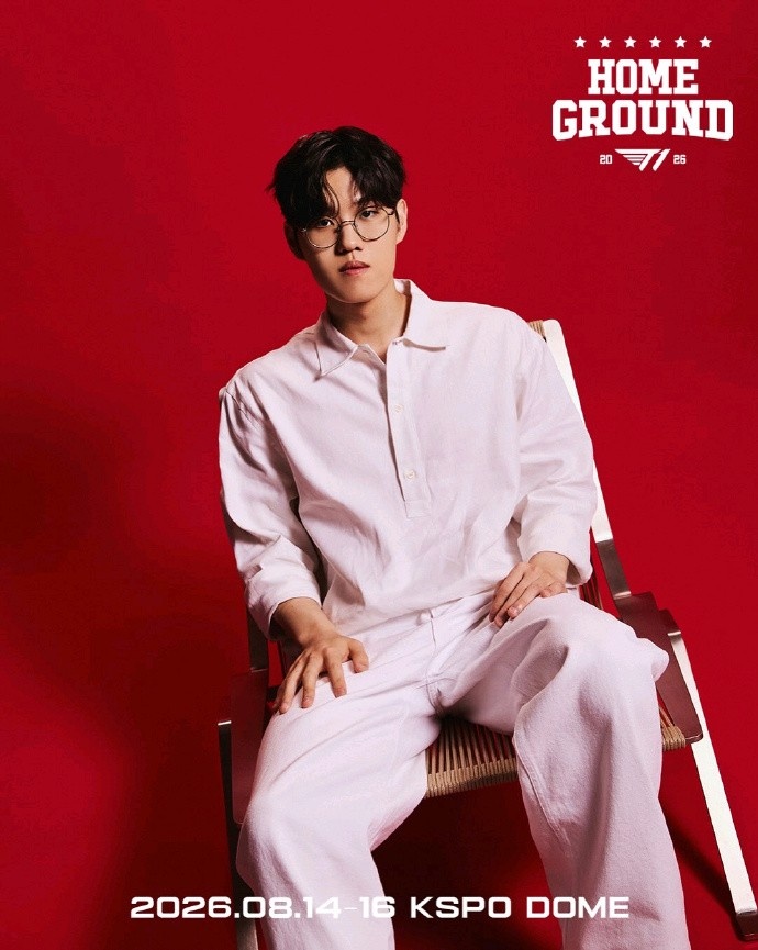 T1选手主场宣传照 Faker：请大家多多关注火热的T1 Home Ground！