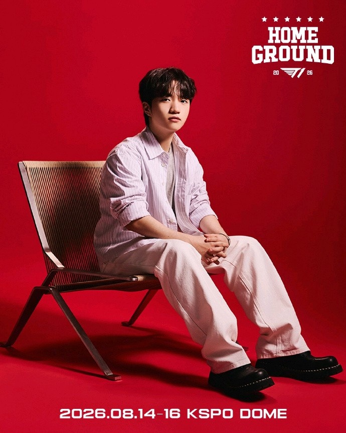 T1选手主场宣传照 Faker：请大家多多关注火热的T1 Home Ground！