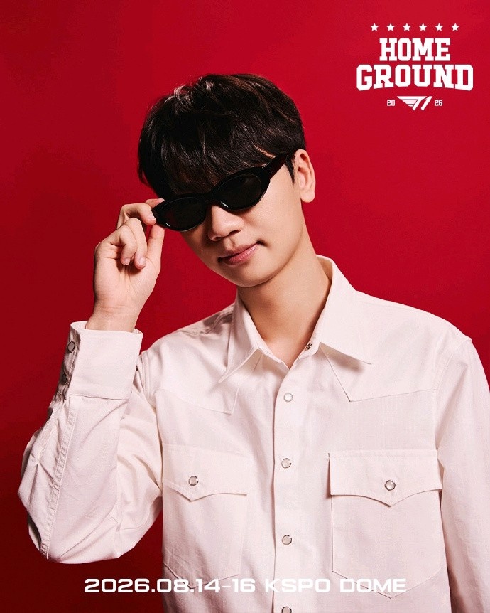 T1选手主场宣传照 Faker：请大家多多关注火热的T1 Home Ground！