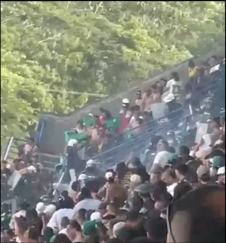太阳报:哥伦比亚联赛球迷斗殴导致比赛中断,超300人被逐出球场