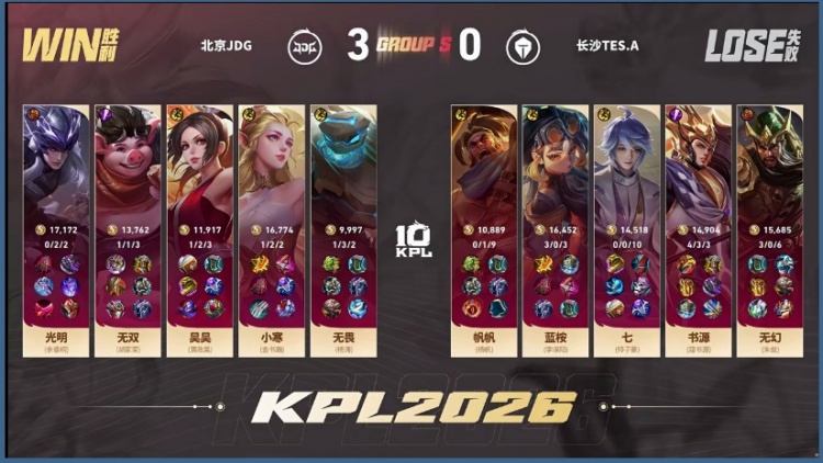 🎮JDG零封TES成功锁定胜者组名额 JDG 3-0 TES