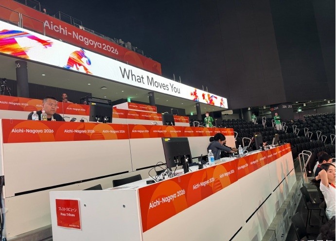 有点冷清！记者晒亚运铜牌战现场：观众没几个 媒体同行也没几个