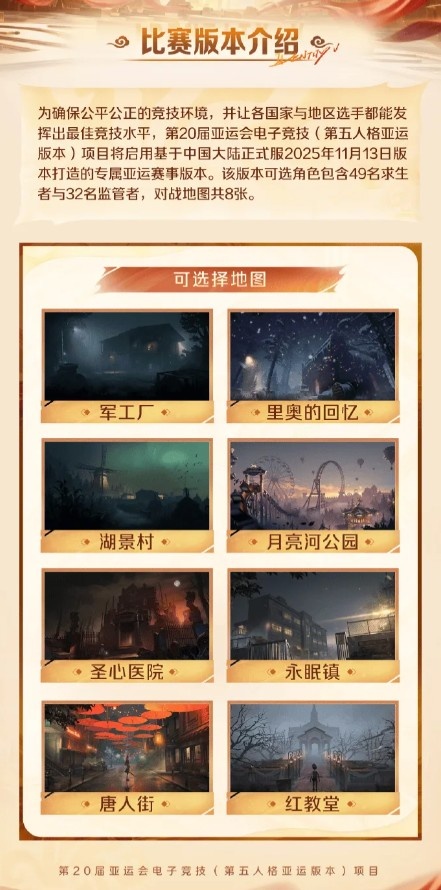 亚运会第五人格项目:中日锁定8强,亚运版本全地图一键白天