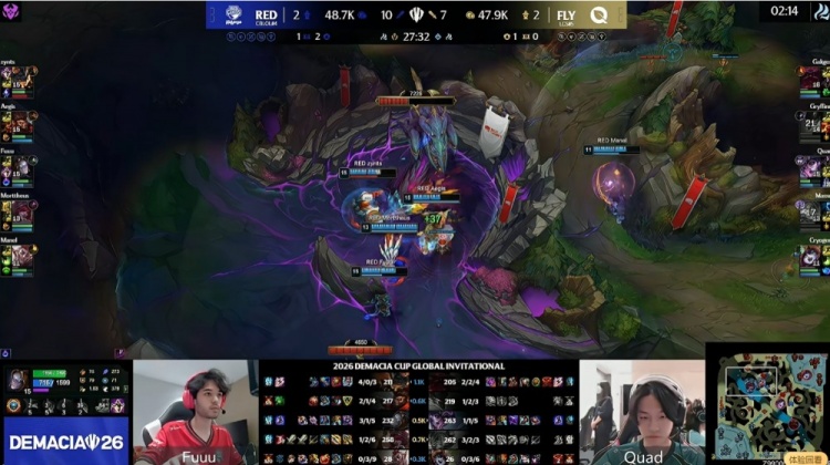 🎮德杯:天肥zynts兰博团战被秒 Massu芸阿娜疯狂输出 FLY赢首局