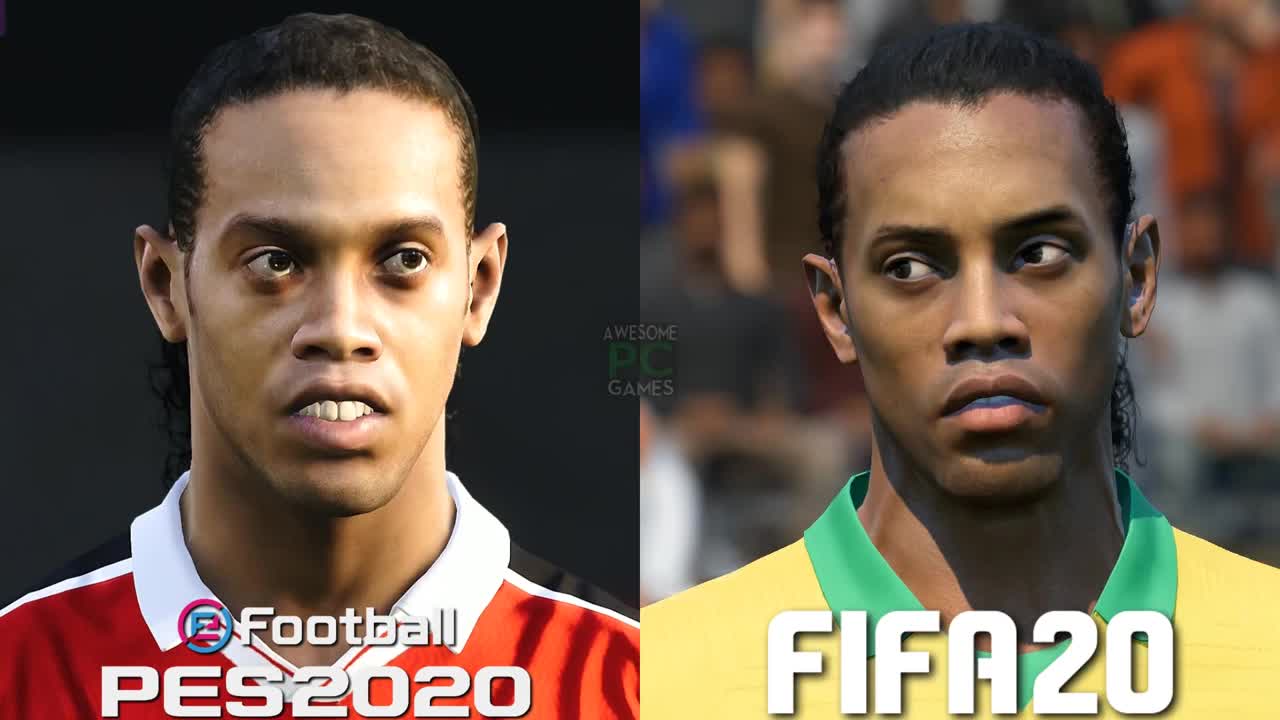 哪个更好?FIFA 20&PES 2020经典球员脸型对