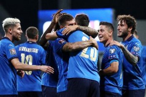 世预赛-意大利5-0立陶宛破纪录 小基恩双响拉斯帕多里造两球