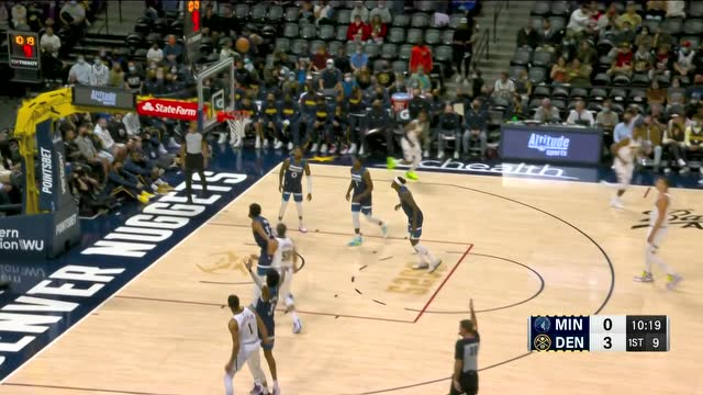 🏀季前赛-唐斯12+5 约基奇10+9+10 森林狼送掘金3连败