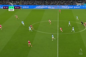 [进球视频] 曼城3-0领先阿森纳！哈兰德助攻德布劳内破门