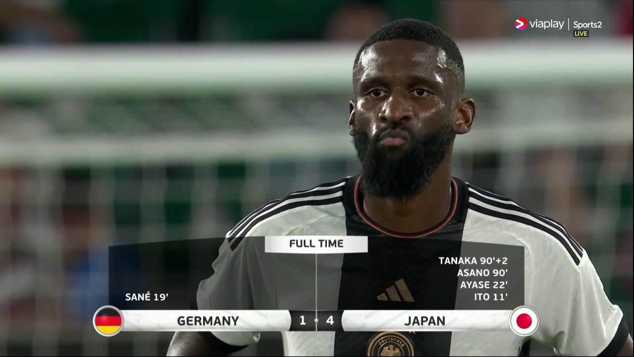 无法接受1-4惨败日本队！吕迪格赛后一脸懵逼！
