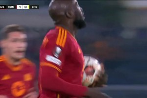 欧联-罗马3-0谢里夫小组第二进16强附加赛 卢卡库传射贝洛蒂破门
