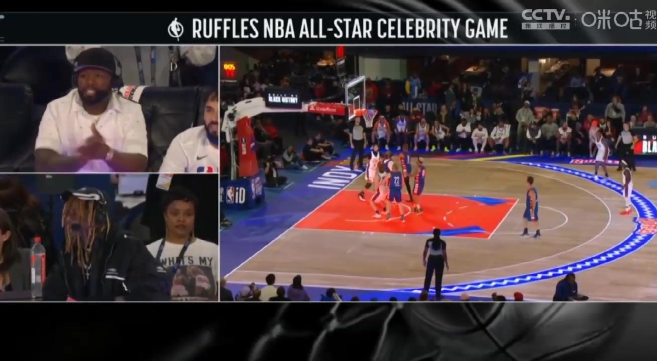 NBA名人赛：演员王鹤棣第二节短时间内独砍8分 与队友激情撞胸