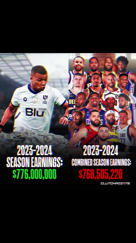 新月给姆巴佩开7亿欧年薪报价！比新赛季NBA年薪前17名总和还高