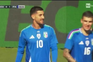 友谊赛-意大利2-0厄瓜多尔 佩莱格里尼3分钟爆射巴雷拉挑射破门