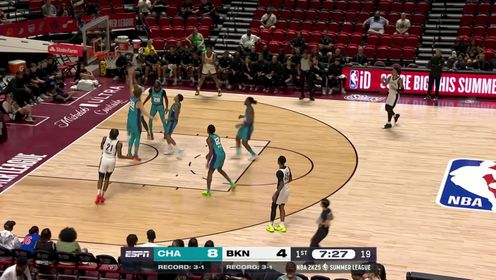 🏀夏联排位赛-斯莱特30分 史蒂文斯16+9 克洛尼12分 黄蜂胜篮网