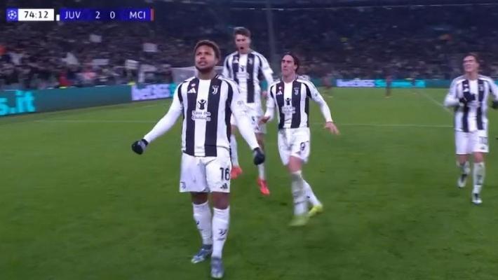 2024年12月12日 尤文2-0送曼城客场7场不胜 哈兰德失单刀沃克漏人 弗拉麦肯尼破门