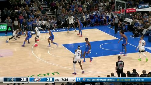 2025年01月01日 01月01日NBA常規(guī)賽 森林狼 - 雷霆 精彩鏡頭