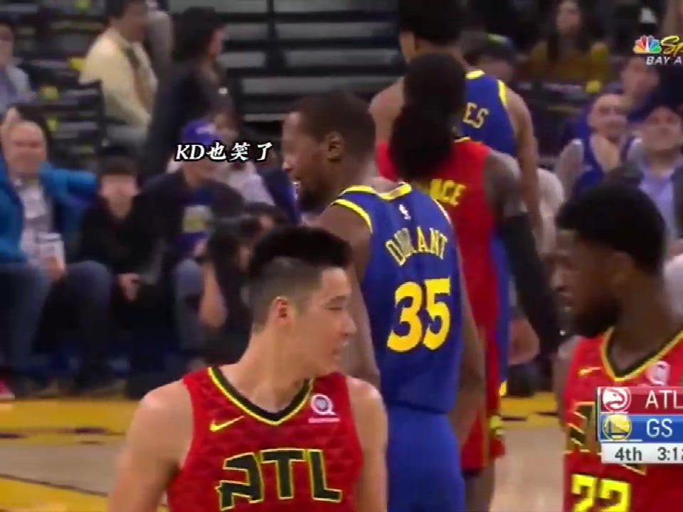林书豪：大家不用过来协防，KD我来搞定！杜兰特：你特么...