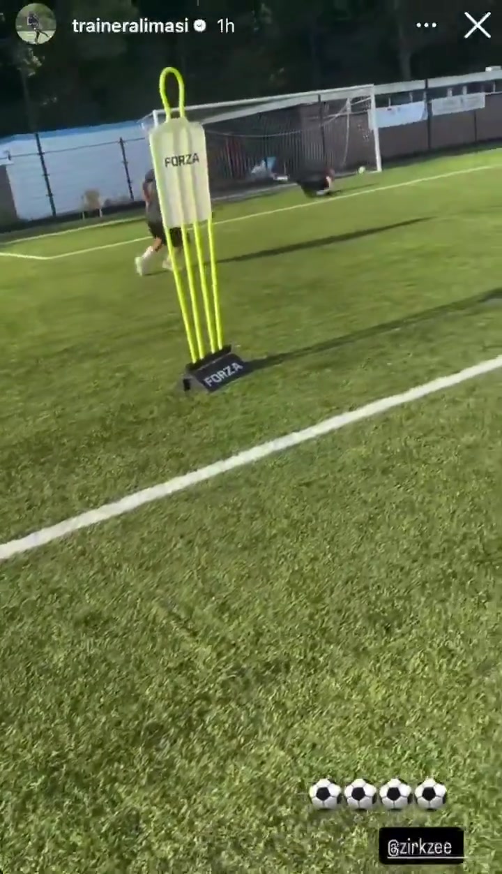 继续加练！齐尔克泽社媒更新训练视频：控球+射门⚽