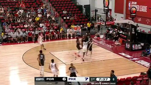 🏀夏联-杨瀚森缺阵 吕佩尔14+8 开拓者三分38投9中24分负太阳