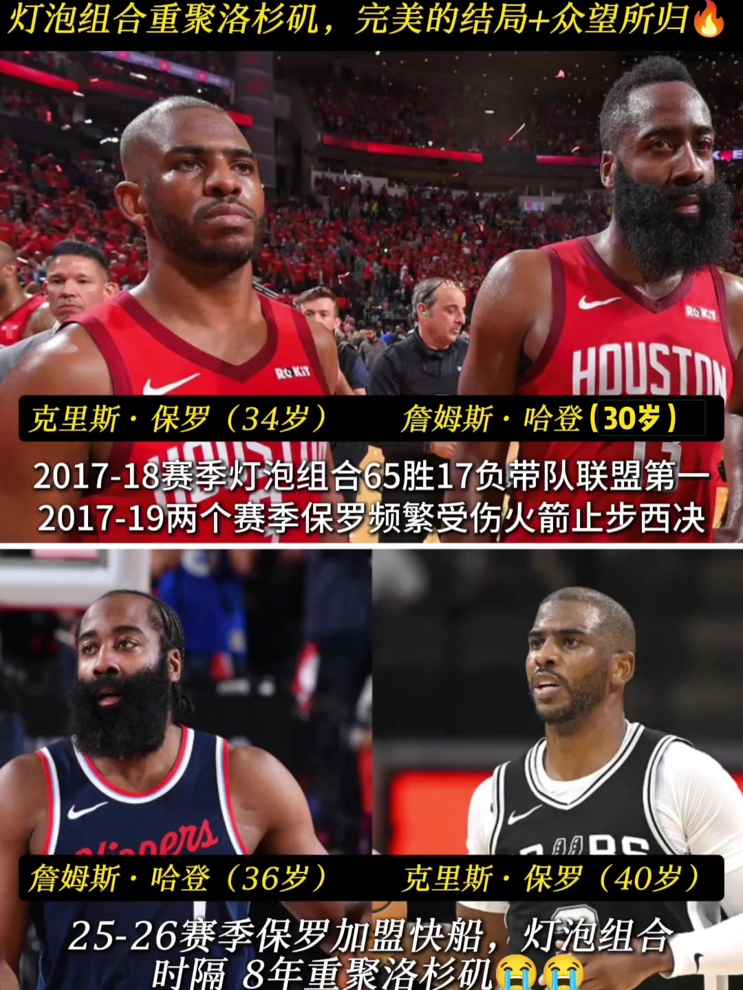 当年登炮组合曾率火箭联盟第一 时隔8年重聚还有机会夺冠吗