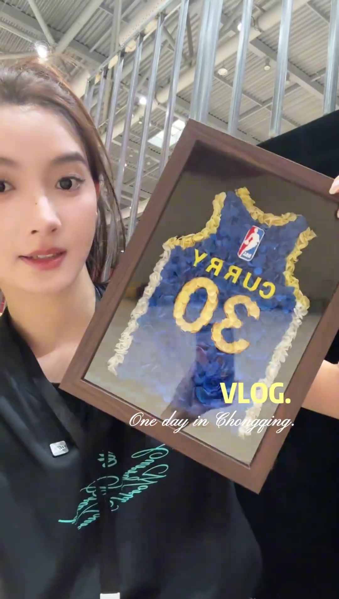 金佳悦追星vlog|采访到库里啦！NBA圆满追星