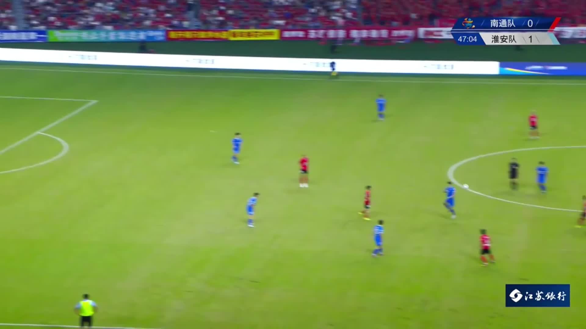 南通队下半场抢开局，开场仅2分钟便扳平比分