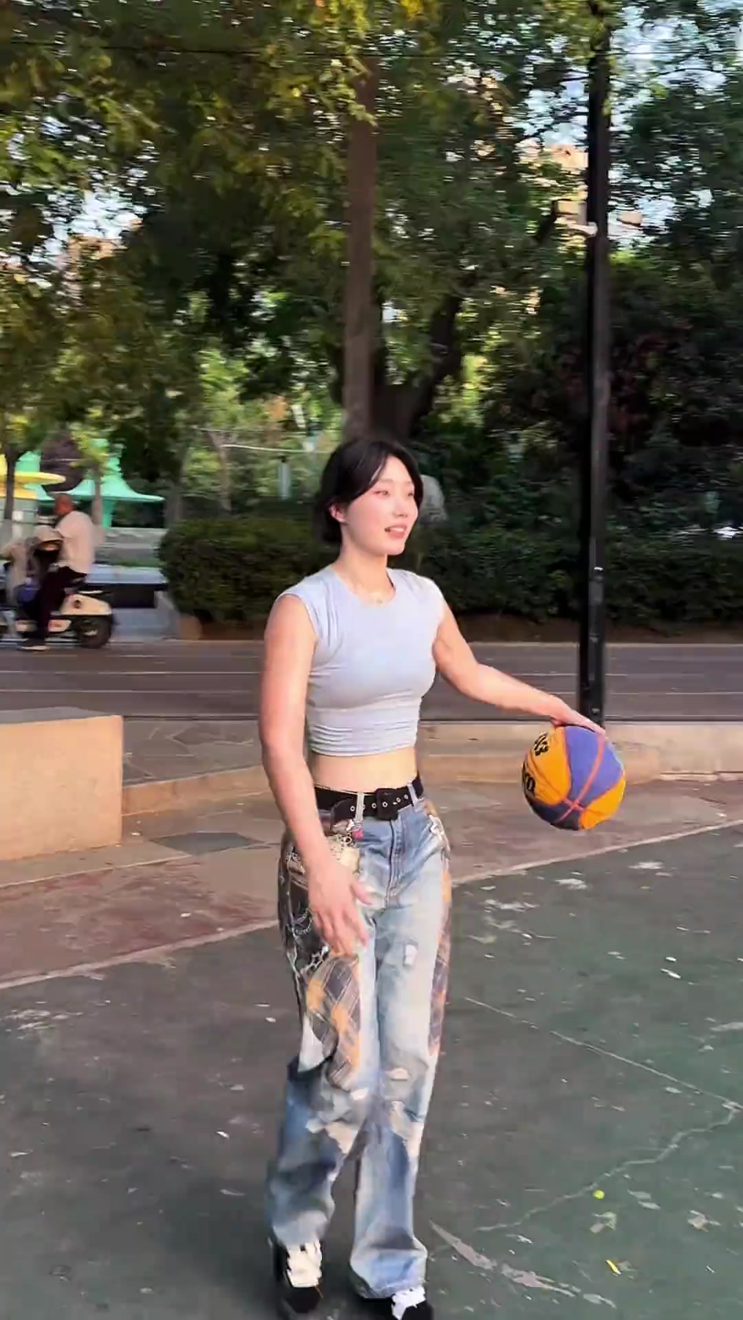 只有打球哥們才能明白這美女球感有多好