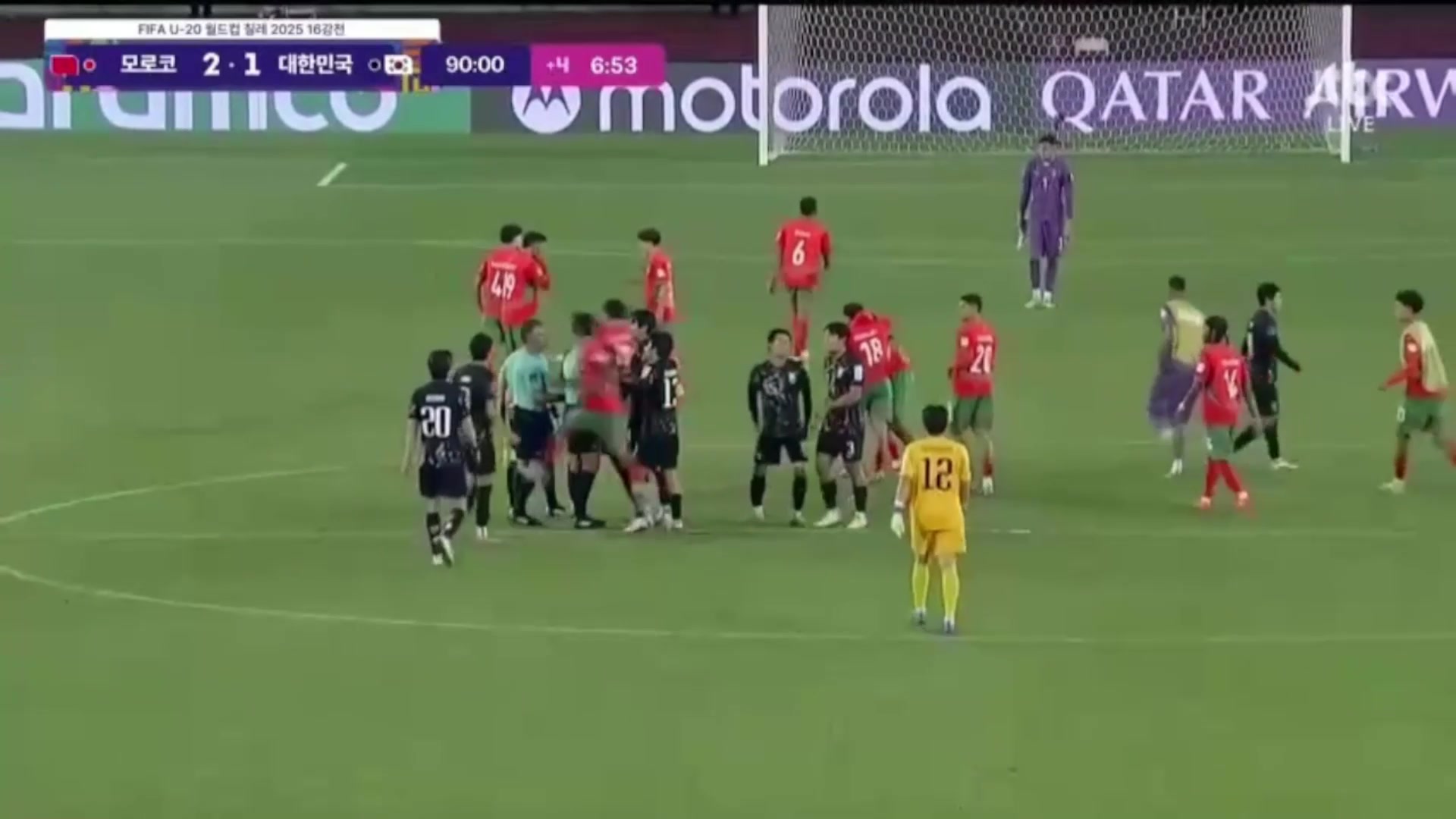 韩国1-2摩洛哥无缘八强！U20世青赛亚洲4队集体回家！