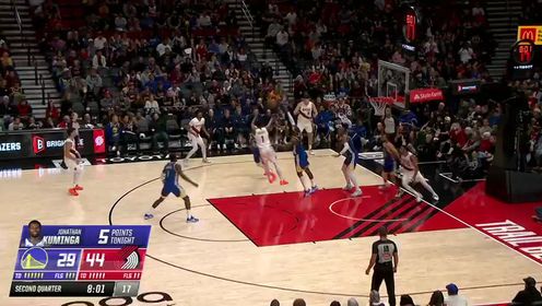 🏀杨瀚森9分6板1助1帽 库里28+6+5&13罚12中 开拓者不敌勇士