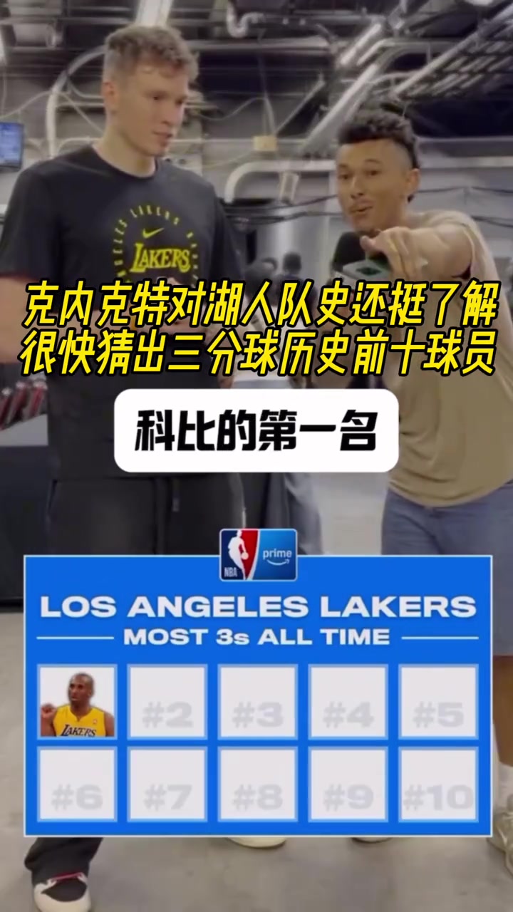克内克特对湖人队史还挺了解 很快猜出三分球队史前十球员！