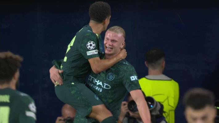 各赛事3连胜！曼城2-0黄潜 哈兰德连续12场进球B席建功刘易斯助攻