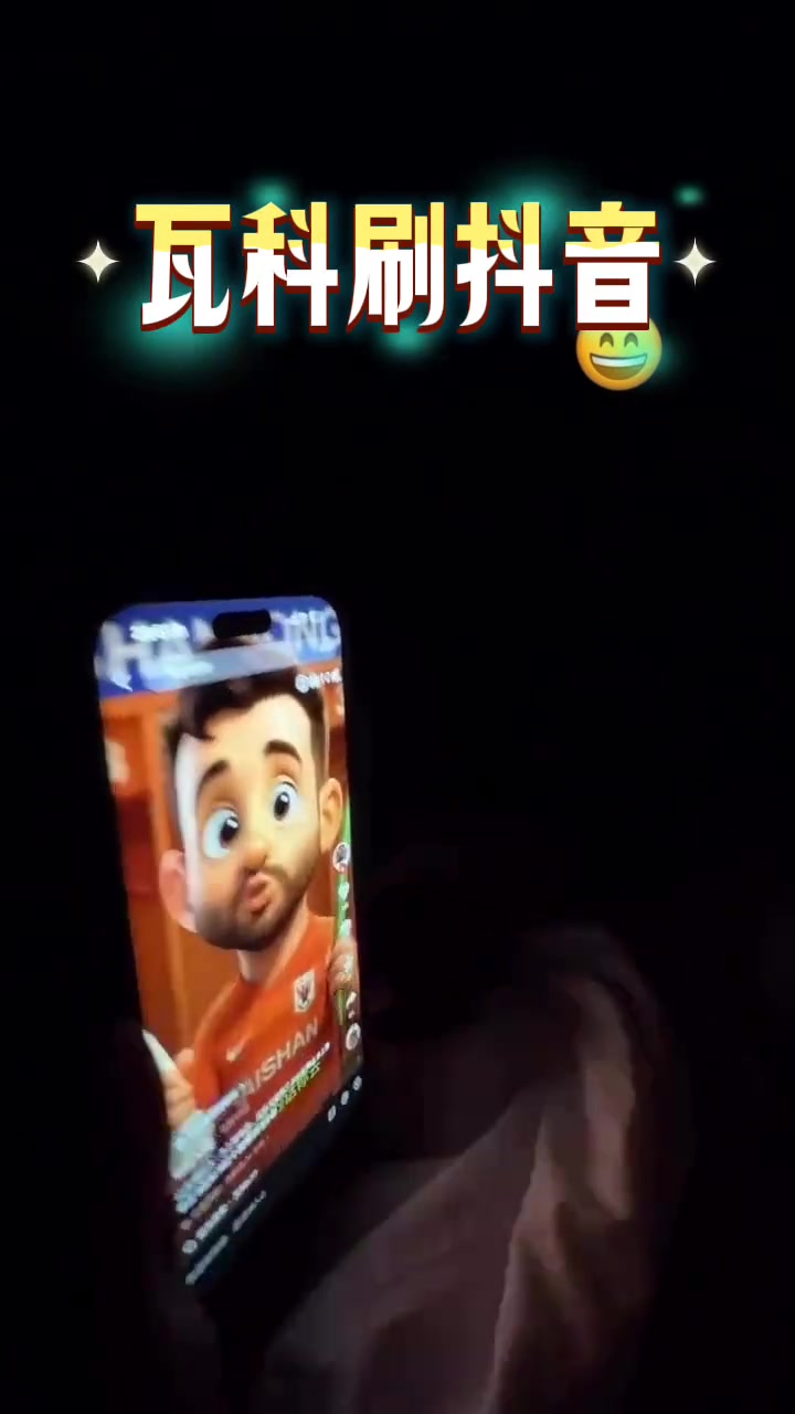 夜幕降临,刷视频的瓦科看到了可爱的自己