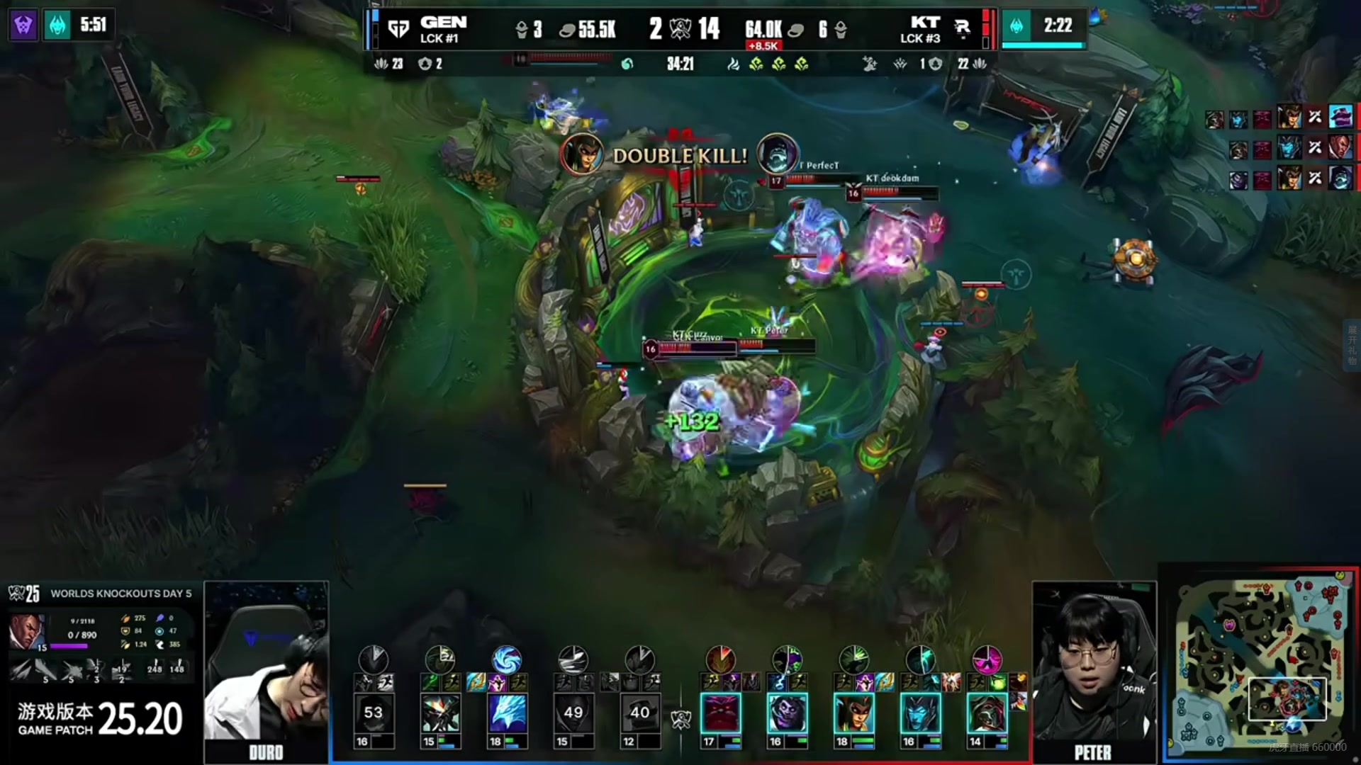 拿下远古龙Deokdam闪现向前爆杀GEN!辅助Peter直接笑嘻了