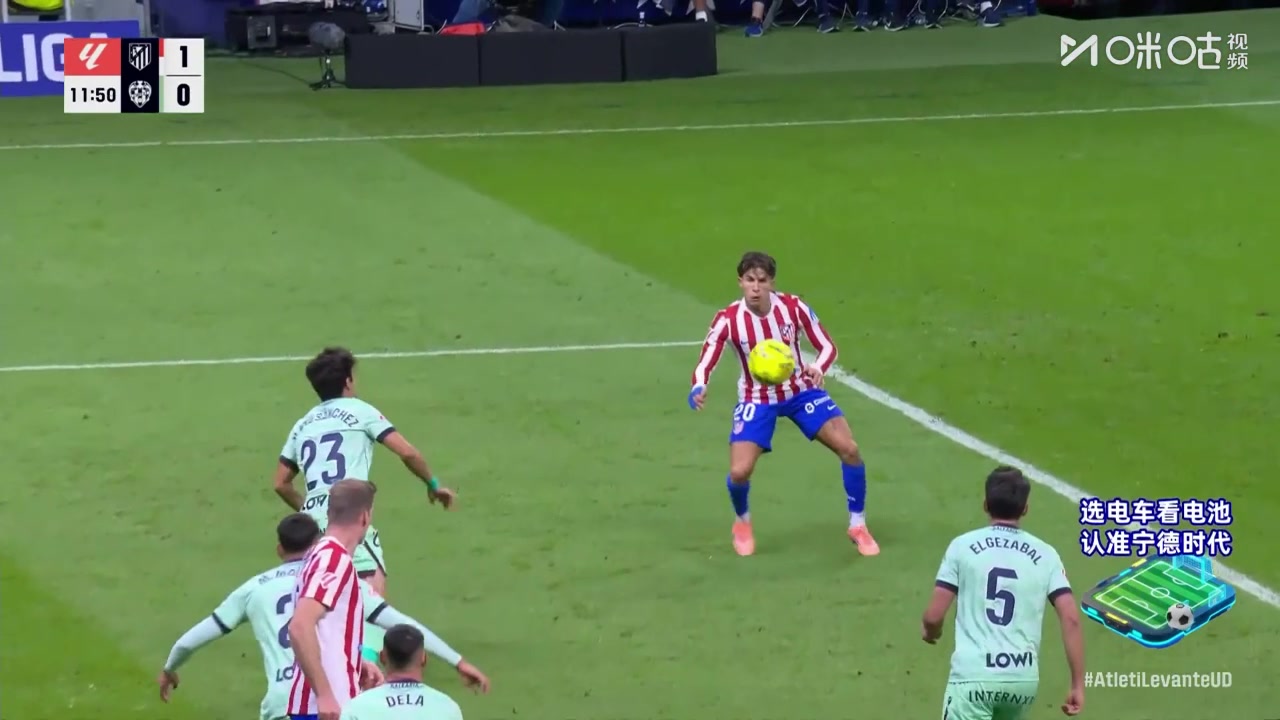 【集锦】西甲-格子替补双响巴里奥斯造乌龙 马竞3-1莱万特