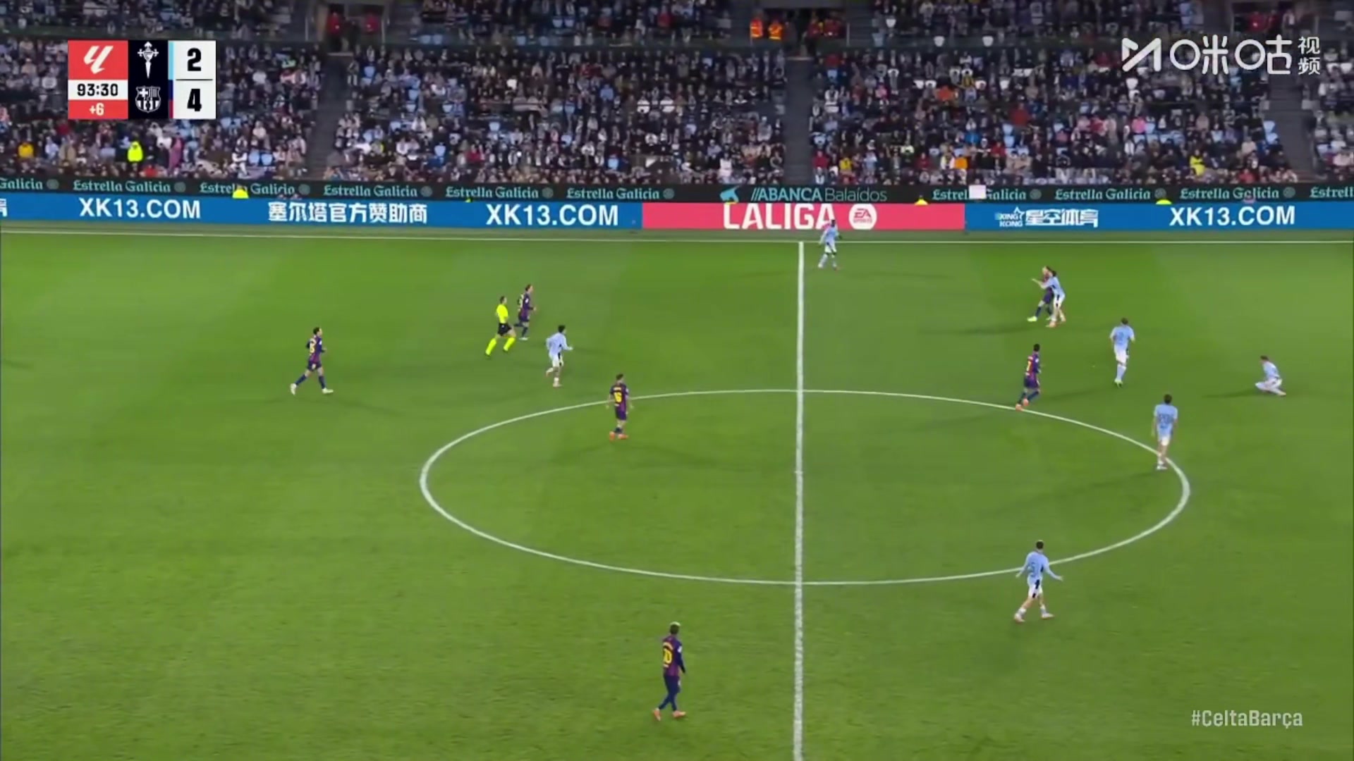 补时染红！德容拼抢时踩到阿斯帕斯，两黄变一红被罚下场