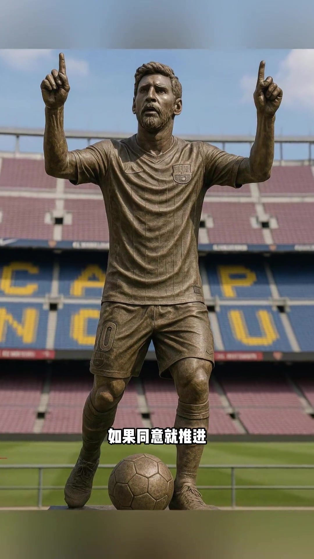 会是哪个瞬间?拉波尔塔称讨论在诺坎普为梅西立雕像