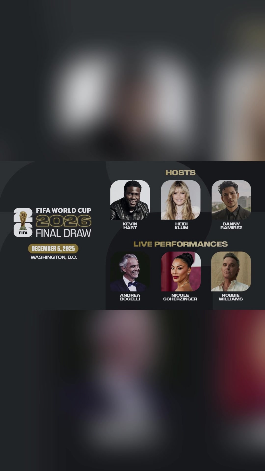 看世界杯决赛抽签仪式的阵容，网友：赶快别让美国举办了