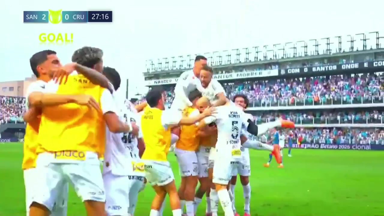 【集锦】巴甲-内马尔首发 桑托斯3-0克鲁塞罗3连胜保级成功